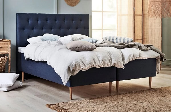 Dunlopillo Pure boxmadras i blå