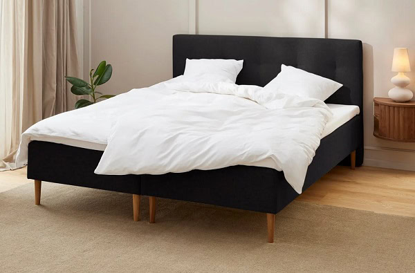 Komfort boxmadras i sort