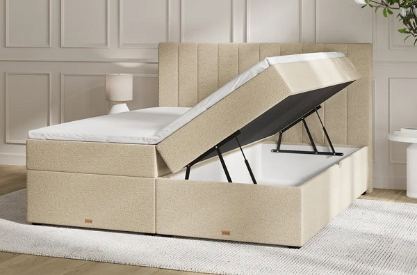 Ronja boxmadras i lys beige